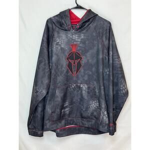 Kryptek Men’s IXFP Black Snakeprint Embroidered Streetwear Y2K Skater Hoodie